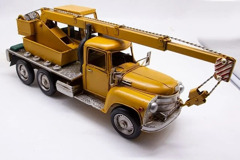 Dekoratif Metal Vinç Kamyon Maketi