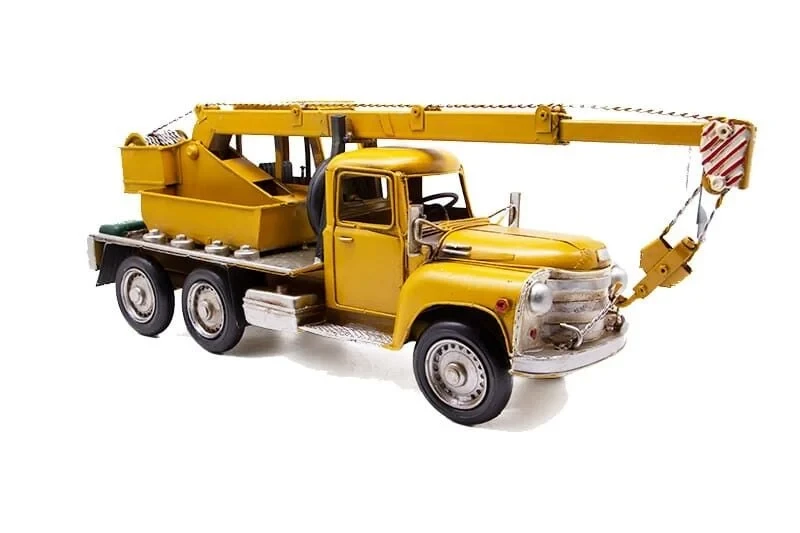 Dekoratif Metal Vinç Kamyon Maketi