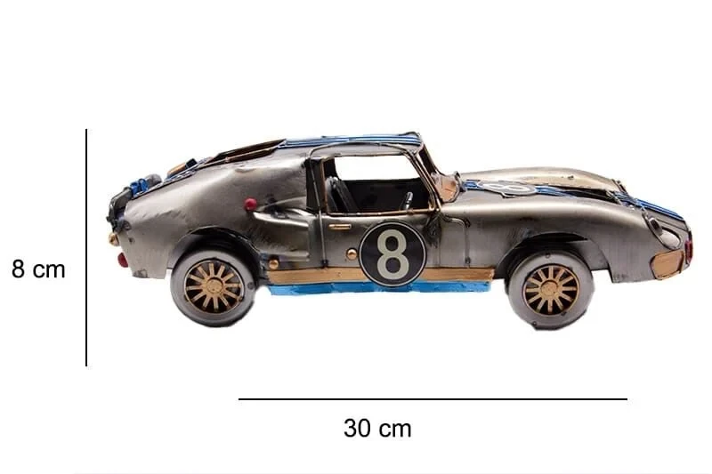 Dekoratif Metal Yarış Arabası