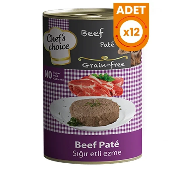 Chefs Choice Kıyılmış Sığır Etli Yetişkin Konserve Kedi Maması