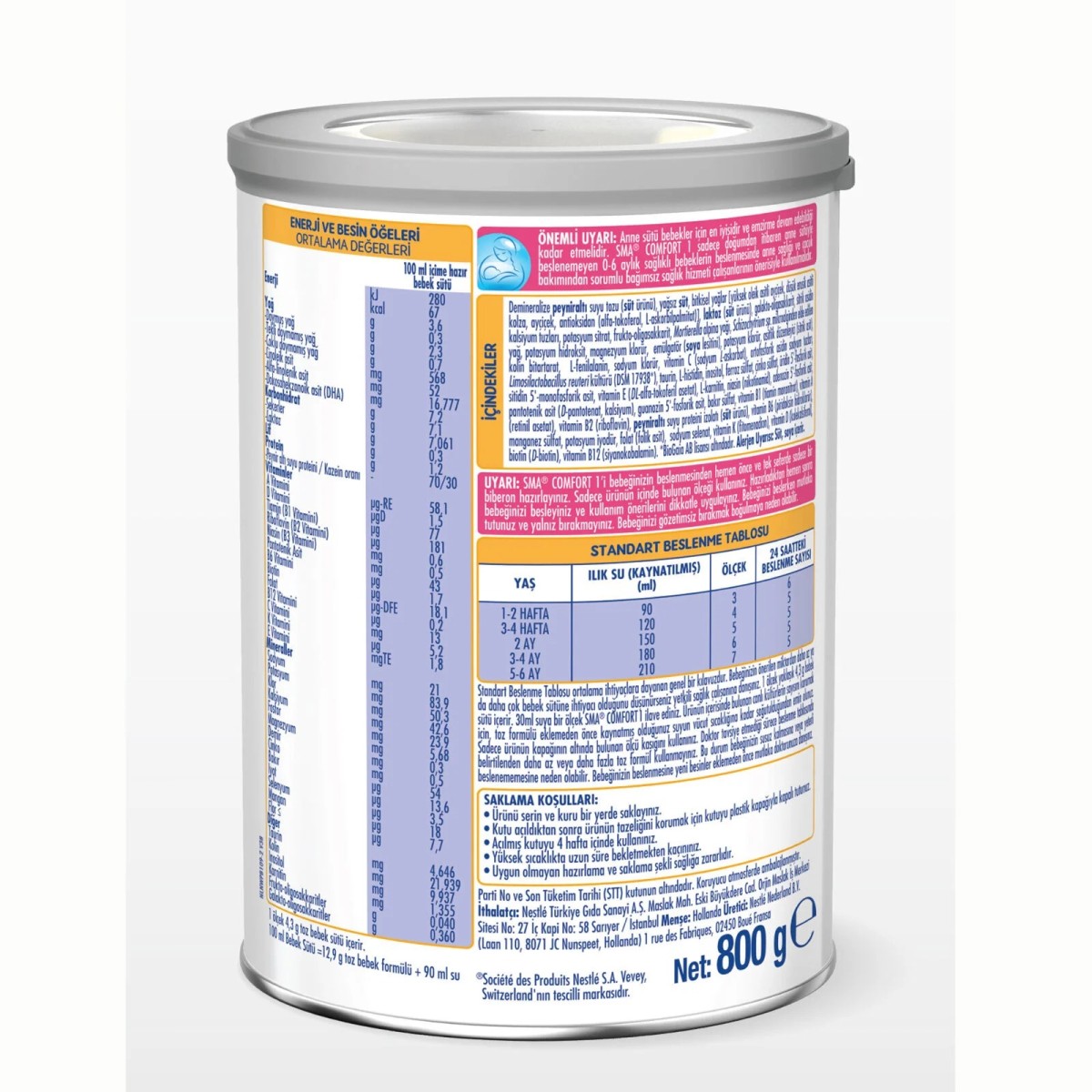 SMA Comfort 1 Biberon Maması 800 Gr