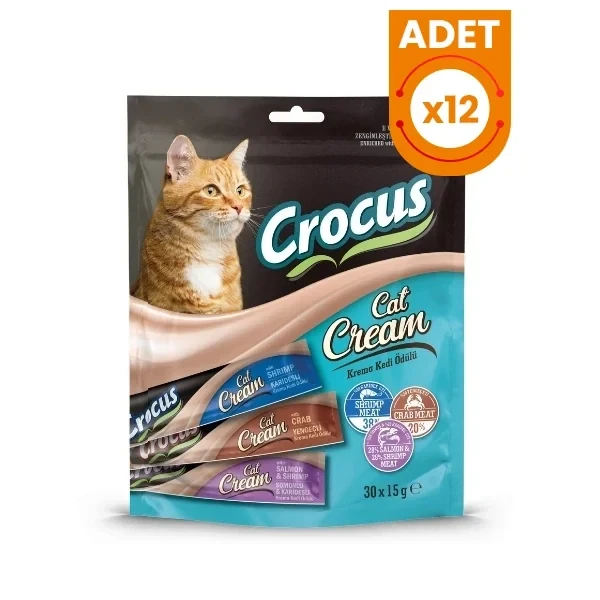 Crocus Karışık Lezzet Somon Karides ve Yengeç Sıvı Kedi Ödül Maması