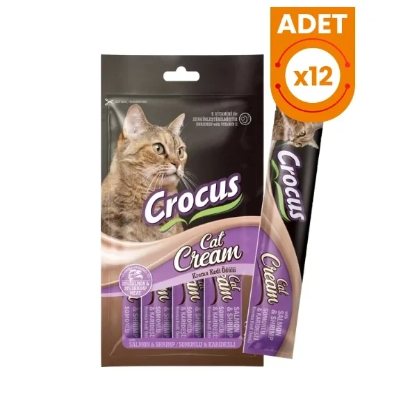 Crocus Somonlu ve Karidesli Sıvı Kedi Ödül Maması