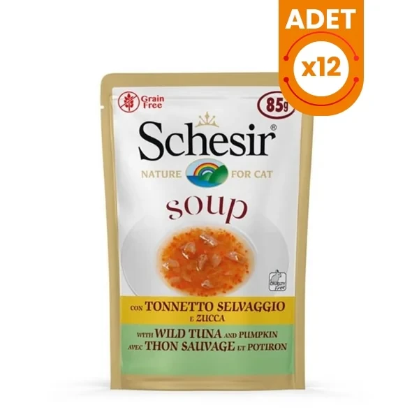 Schesir Yabani Ton Balıklı ve Balkabaklı Kedi Çorbası