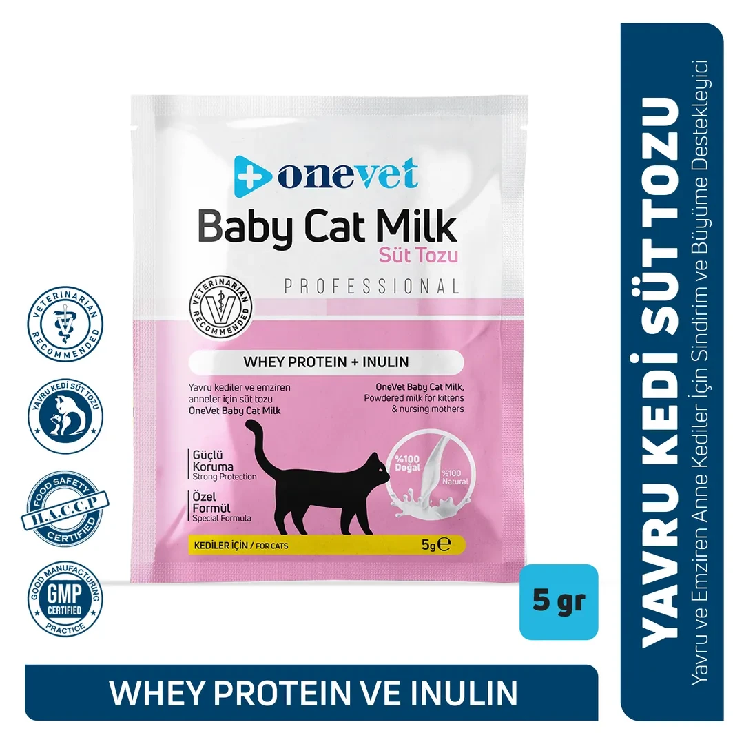 OneVet Baby Cat Milk Sindirim ve Büyüme Destekleyici Yavru ve Anne Kedi Süt Tozu 10 ADET