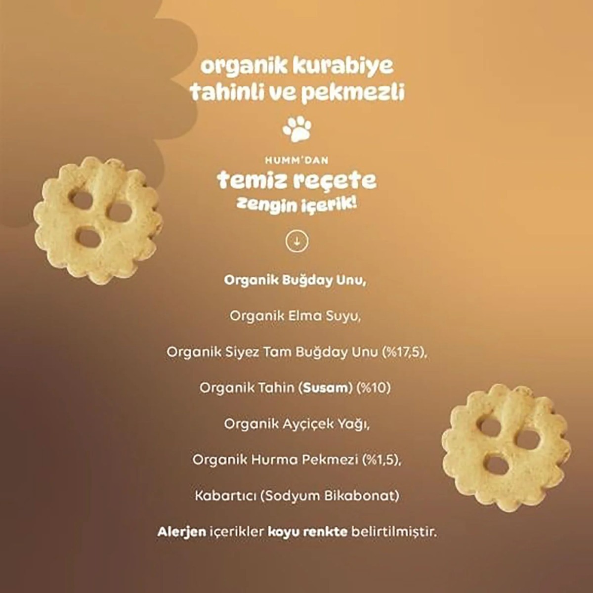 humm organic Tahinli Pekmezli Vegan Kurabiye 55 g