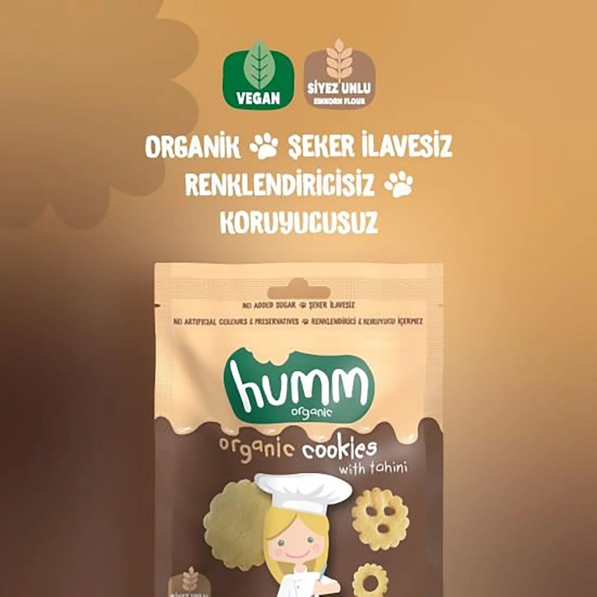 humm organic Tahinli Pekmezli Vegan Kurabiye 55 g