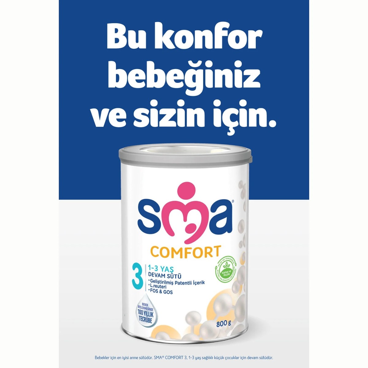 SMA Comfort 3 Devam Sütü 800 gr 1-3 Yaş
