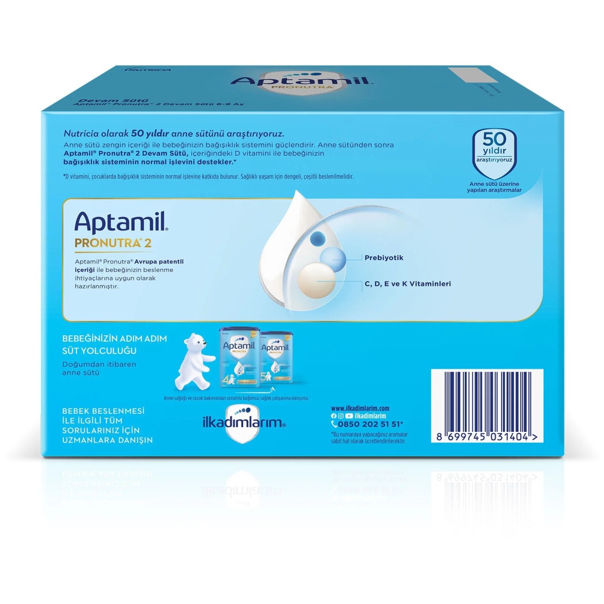 Aptamil 2 Devam Sütü 2'li Paket 2x1000 gr