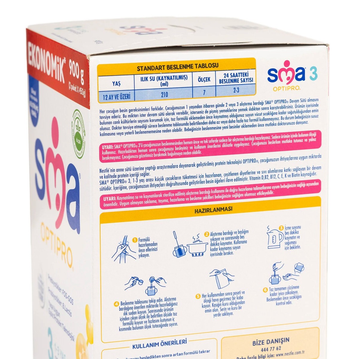 SMA OPTİPRO PROBİYOTİK 3 DEVAM SÜTÜ 900 GR 1-3 YAŞ