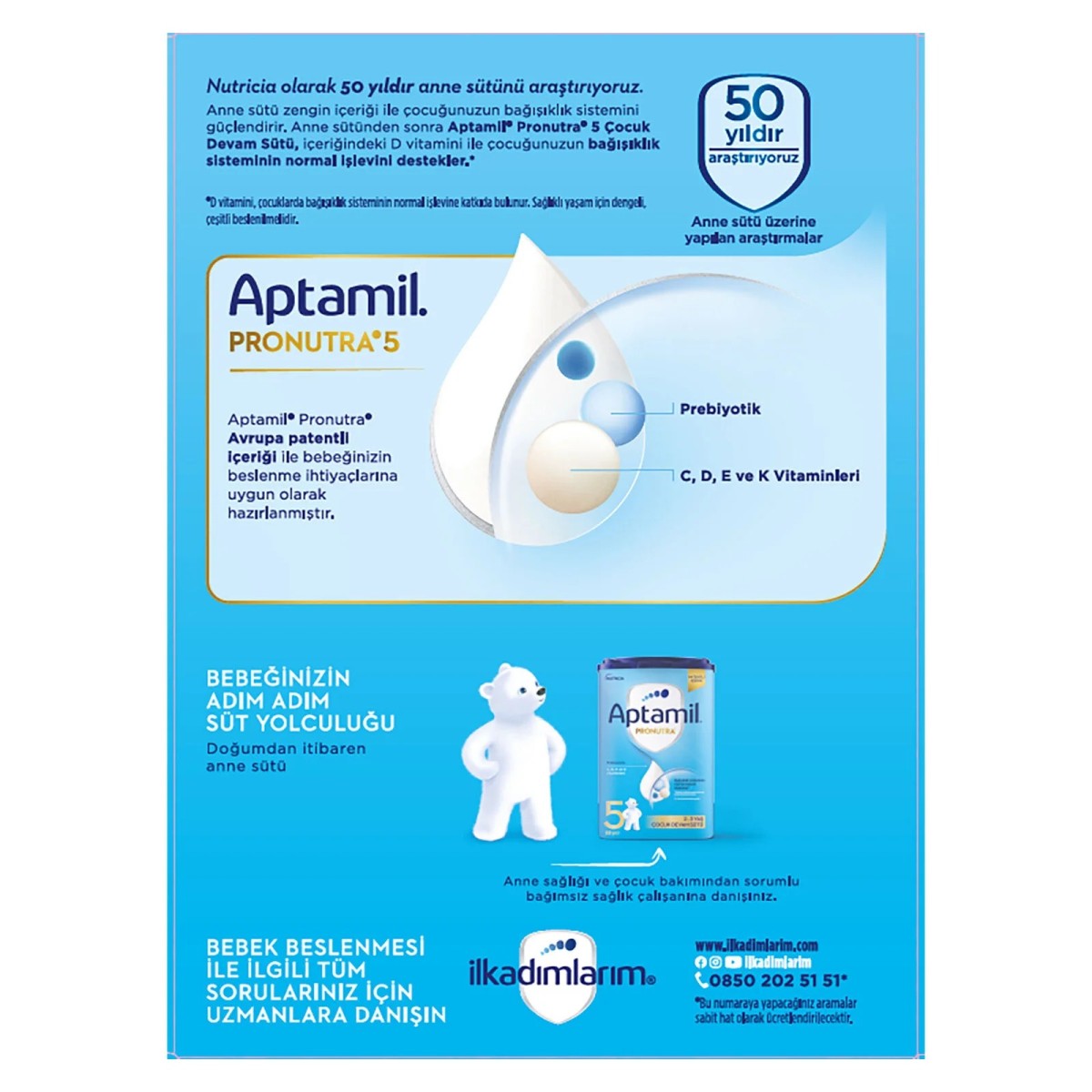 Aptamil 5 Çocuk Devam Sütü 1000 Gr 2-3 Yaş