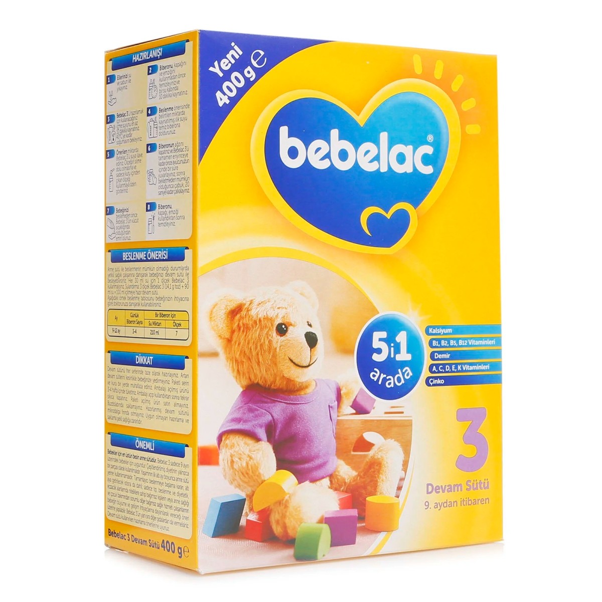 Bebelac 3 Devam Sütü 400 gr 9-12 Ay