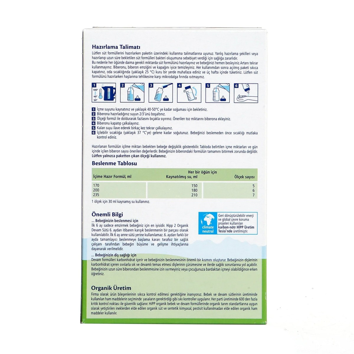 HiPP 2 Organik Devam Sütü 600 gr 6+ Ay