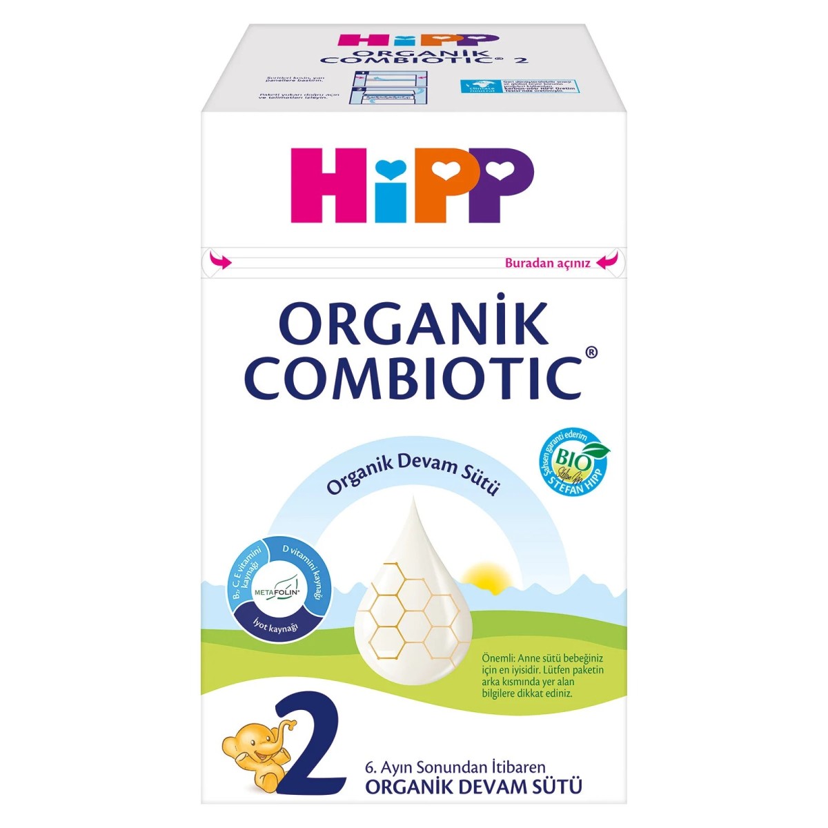 HiPP 2 Organik Combiotic Devam Sütü 800 gr 6-12 Ay