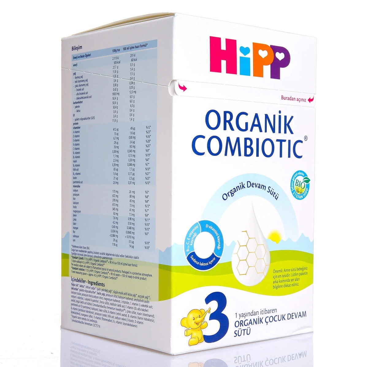 HiPP 3 Organik Combiotic Çocuk Devam Sütü 800 gr 1+ Yaş