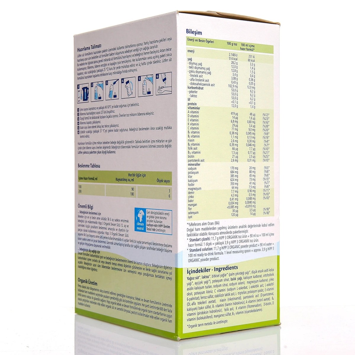 HiPP 3 Organik Çocuk Devam Sütü 600 gr 1+ Yaş