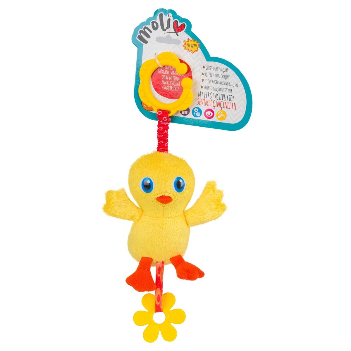 Bebek Dişlik Askılı Çınçınlı Dişlikli Sevimli Civciv
