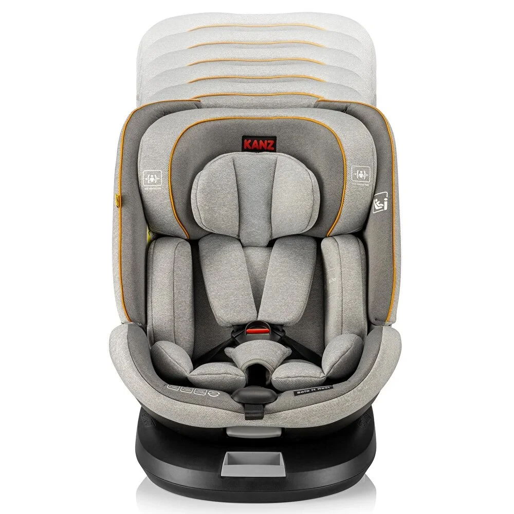 Safe N Rest 0-36 Kg Oto Koltuğu i-Size, Isofix’li, Darbe Emici Yan Koruma, 0-12 Yaş, 36 kg, Gri