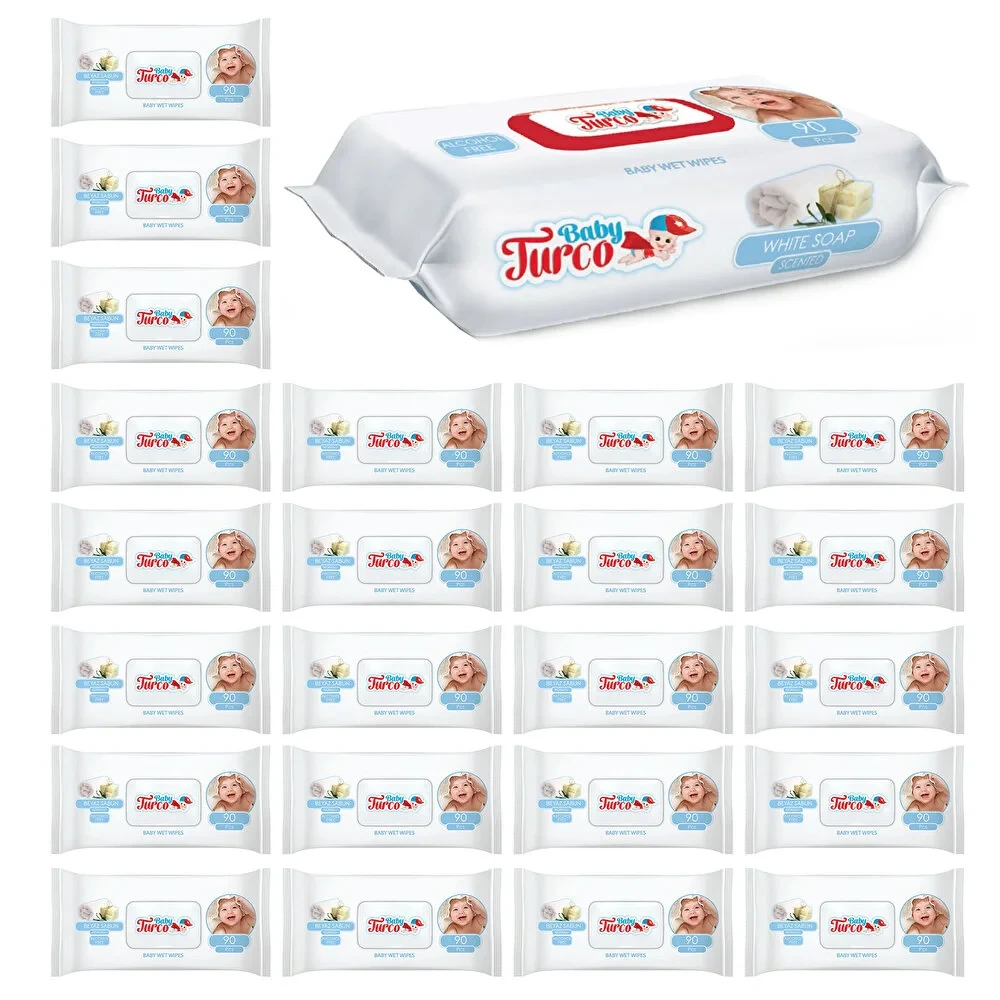 Beyaz Sabun Kokulu Bebek Islak Mendil 24 x 90 Adet