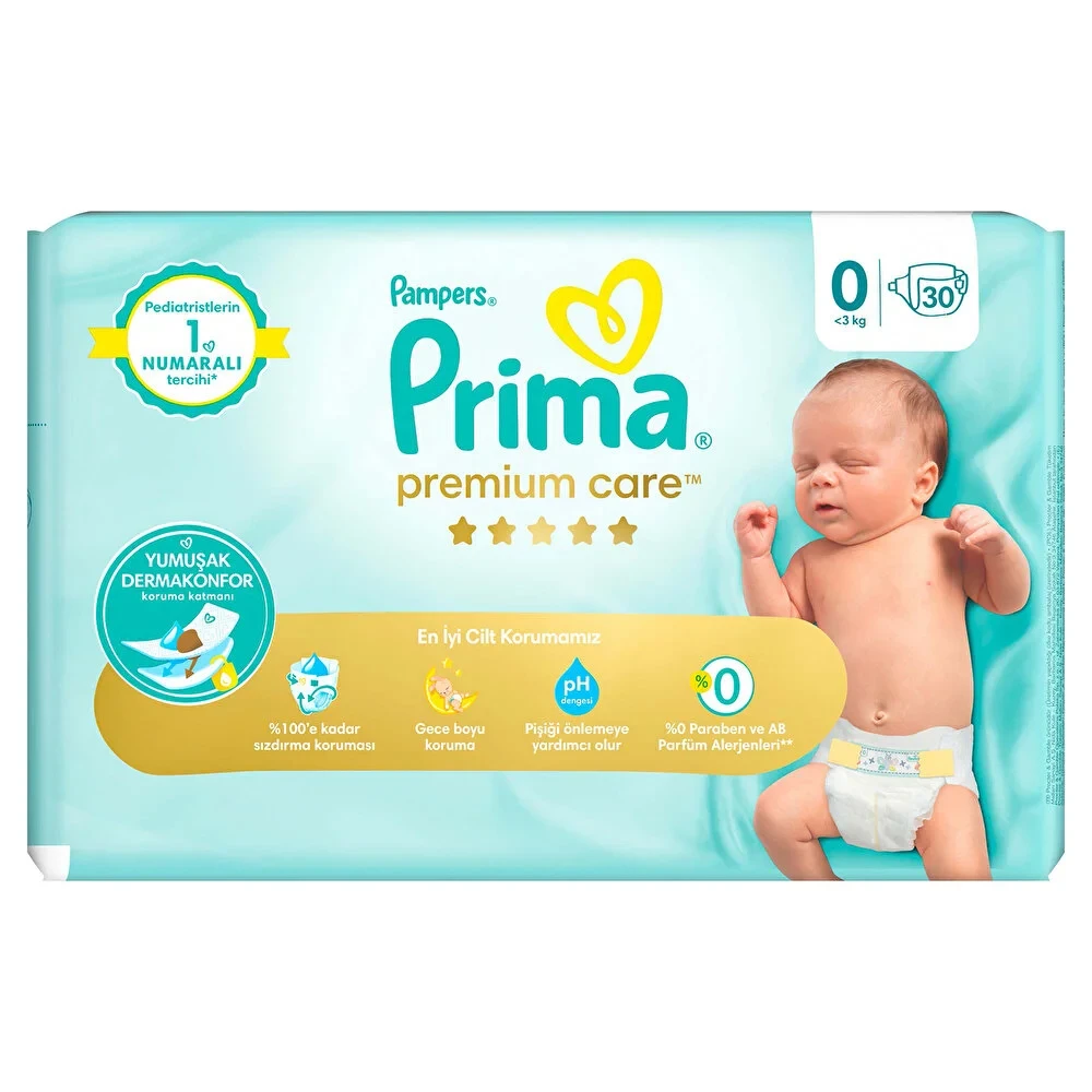 Premium Care Prematüre Bebek Bezi 30 Adet