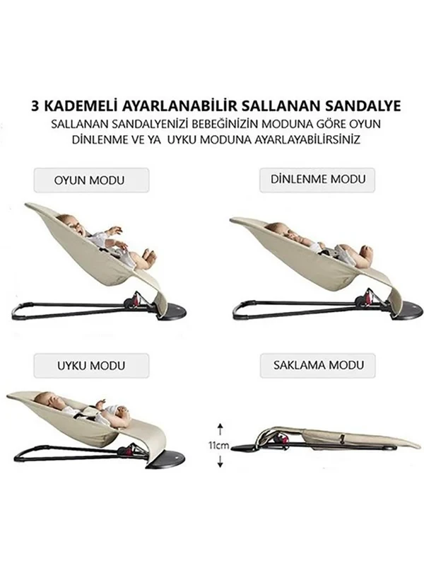 Kujju Bounce Pratik Ana Kucağı - Siyah