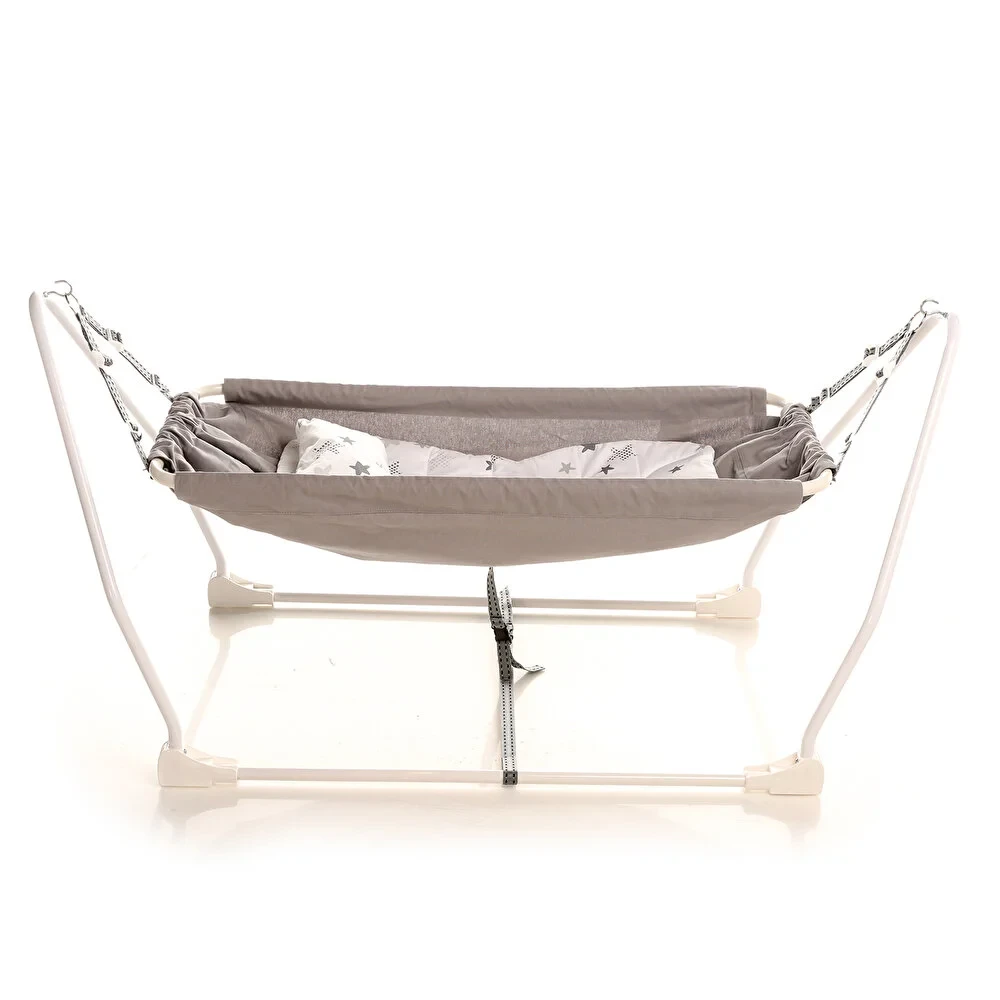 Marmaris Katlanır ve Sallanabilir Bebek Hamağı Gri