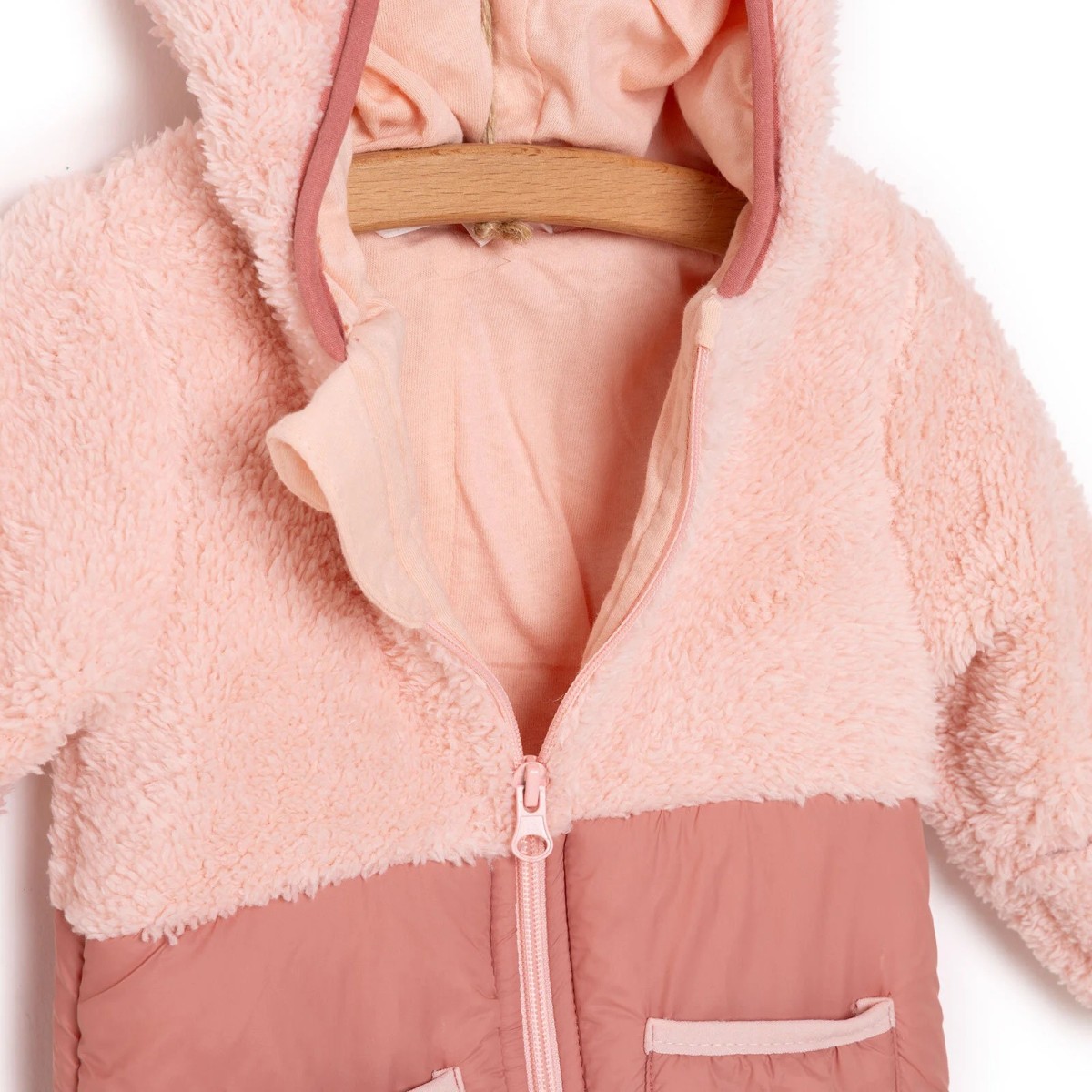 Midimod Yenidoğan Kız Bebek Patikli Tulum Wellsoft Pembe