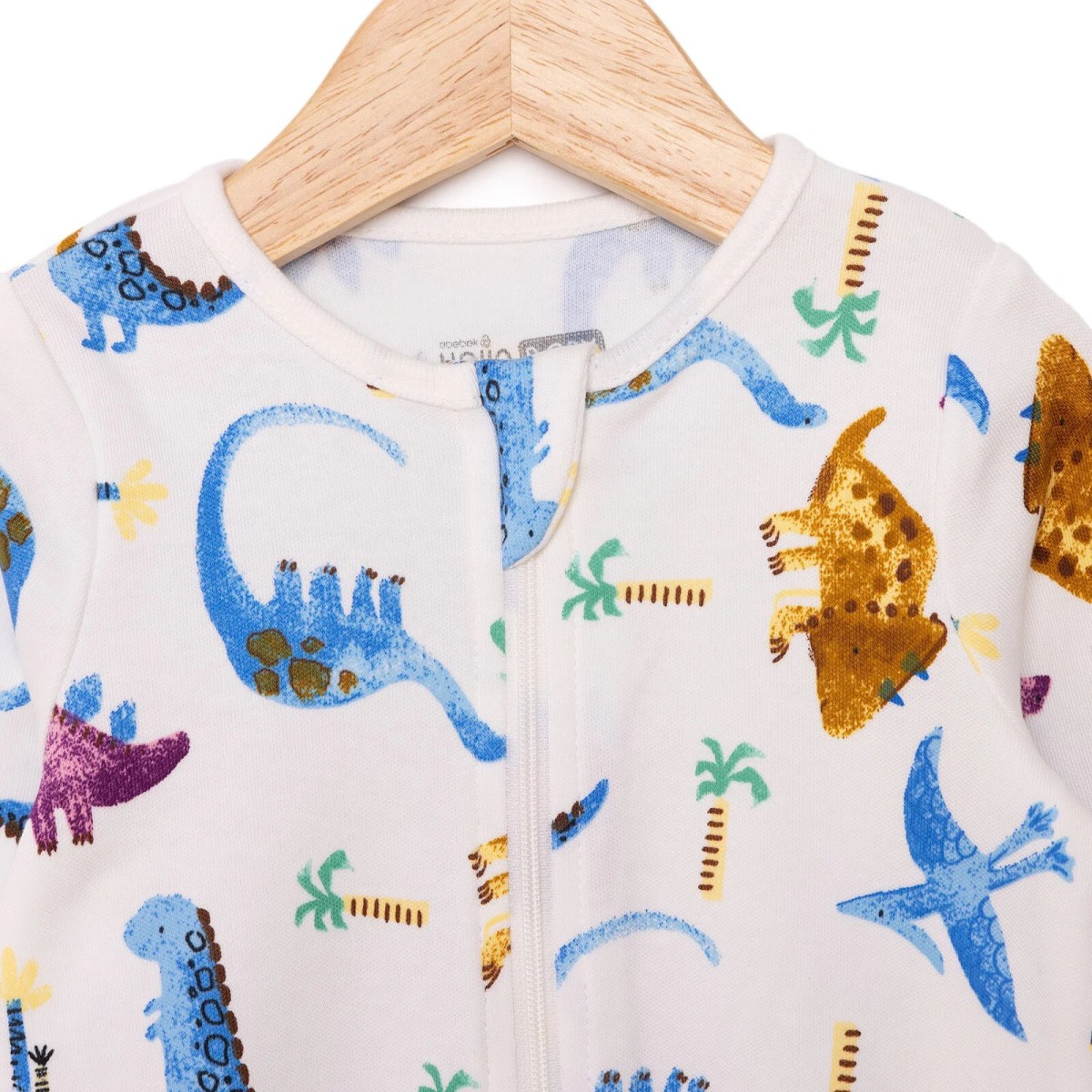 HelloBaby Yenidoğan Erkek Bebek Patikli Tulum İnterlok Ekru