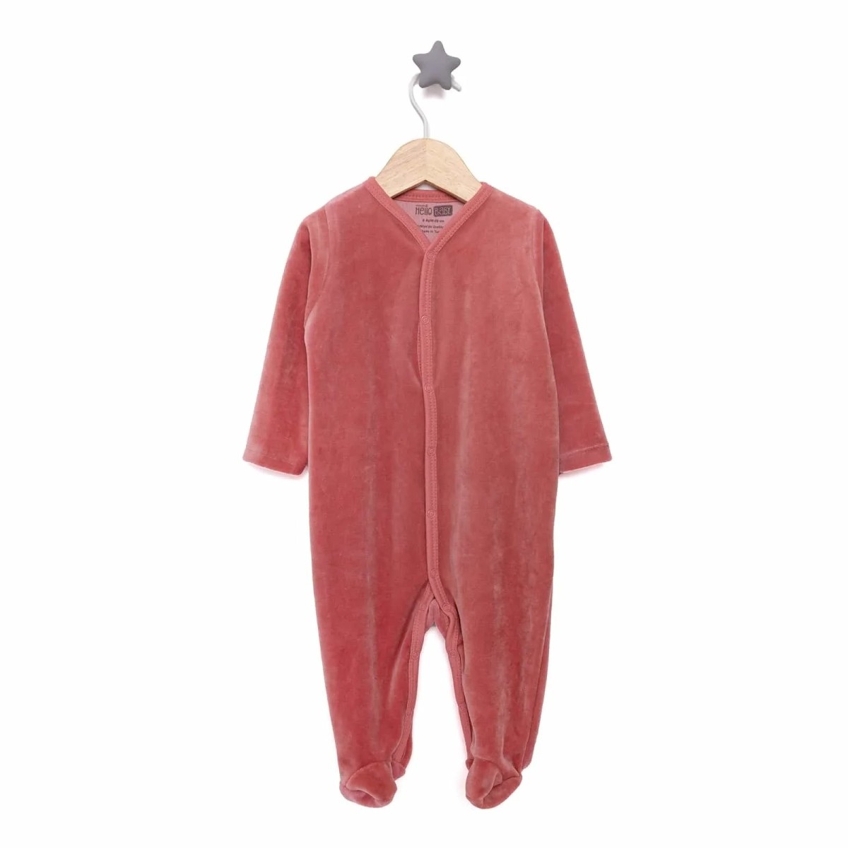 HelloBaby Yenidoğan Kadife Patikli Tulum Unisex