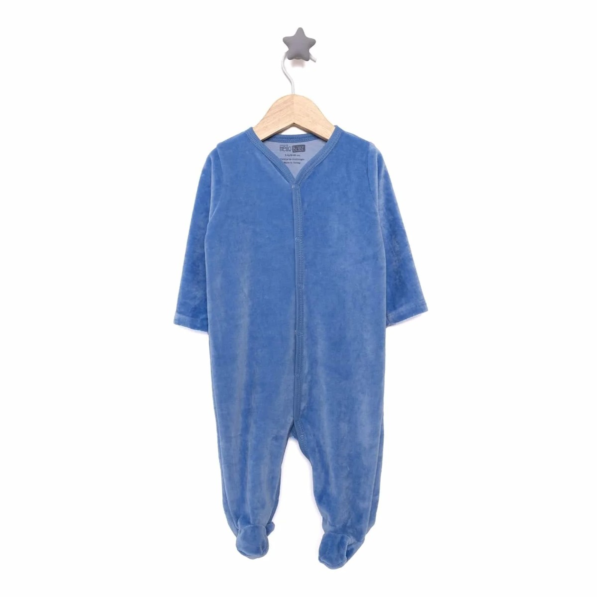 HelloBaby Yenidoğan Kadife Patikli Tulum Unisex