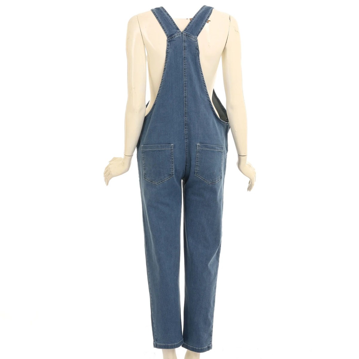 Overdo Anne Giyim Hamile Salopet Denim Rahat Kalıp Mavi