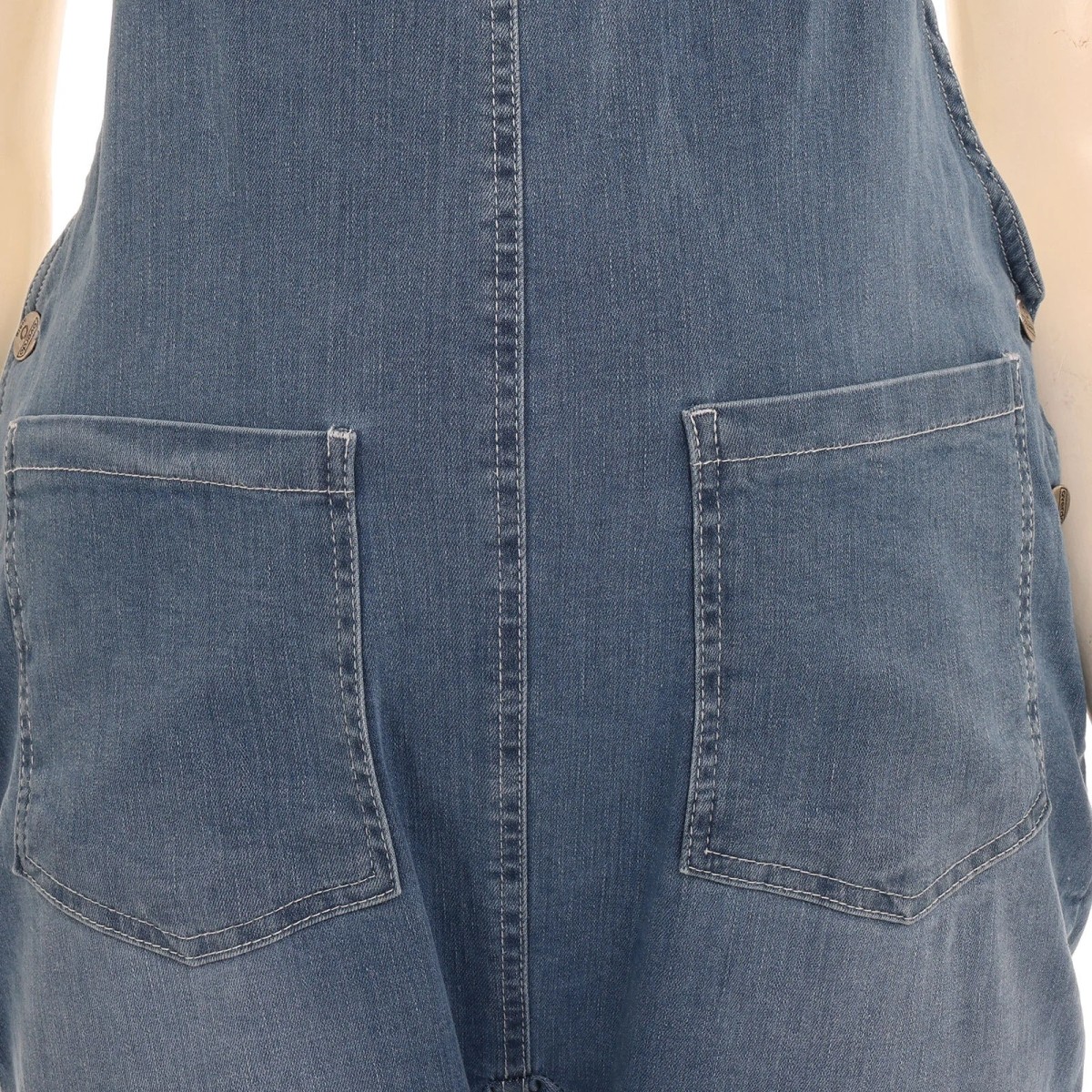 Overdo Anne Giyim Hamile Salopet Denim Rahat Kalıp Mavi