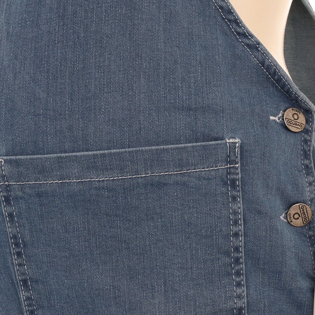 Overdo Anne Giyim Hamile Salopet Denim Rahat Kalıp Mavi