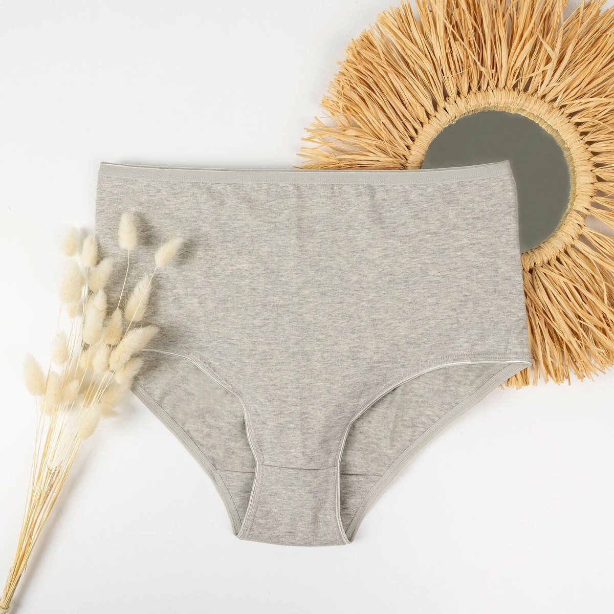 baby mom Anne Giyim Hamile Külot Pamuklu Gri Melanj