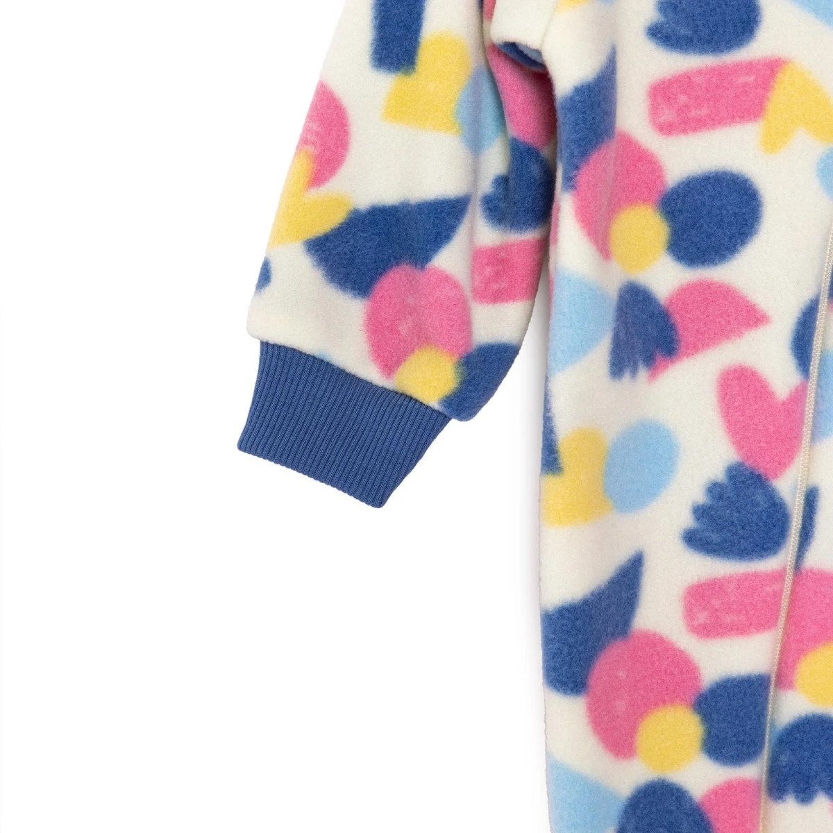 HelloBaby Kız Bebek Basic Patiksiz Tulum Polar Metraj Desenli Bisiklet Yaka Uzun Kol Karışık Renkli