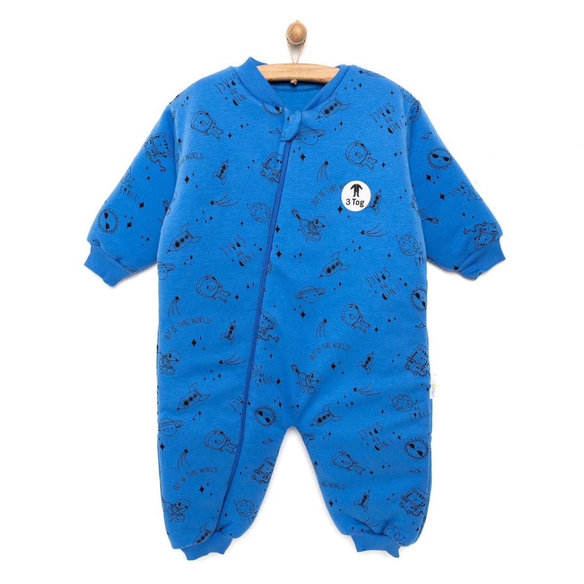 Little Plane Erkek Bebek Uyku Tulumu İnterlok 2,5 TOG Fermuarlı Uzun Kol Lacivert