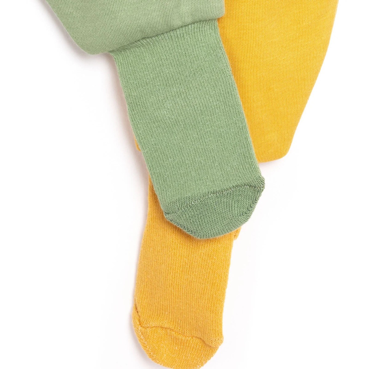 HelloBaby Erkek Bebek 2li Çoraplı Pantolon İnterlok Haki