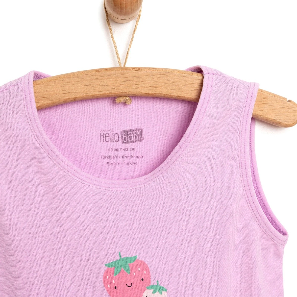 HelloBaby Kız Bebek 2li Atlet Bisiklet Yaka Mor