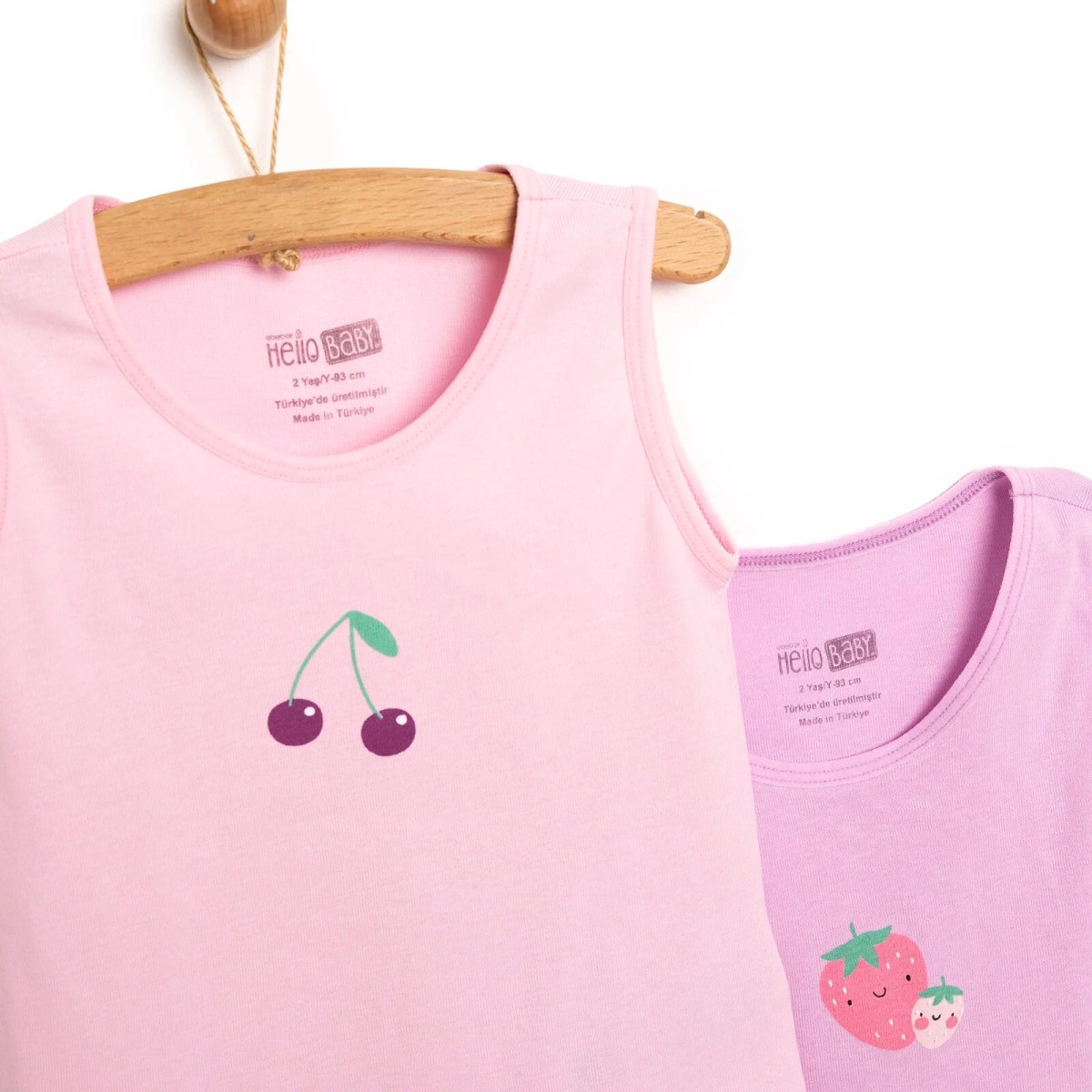 HelloBaby Kız Bebek 2li Atlet Bisiklet Yaka Mor