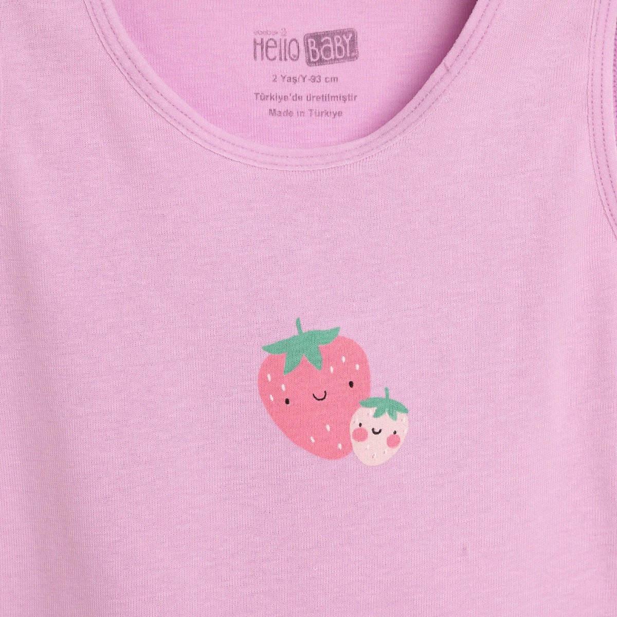 HelloBaby Kız Bebek 2li Atlet Bisiklet Yaka Mor