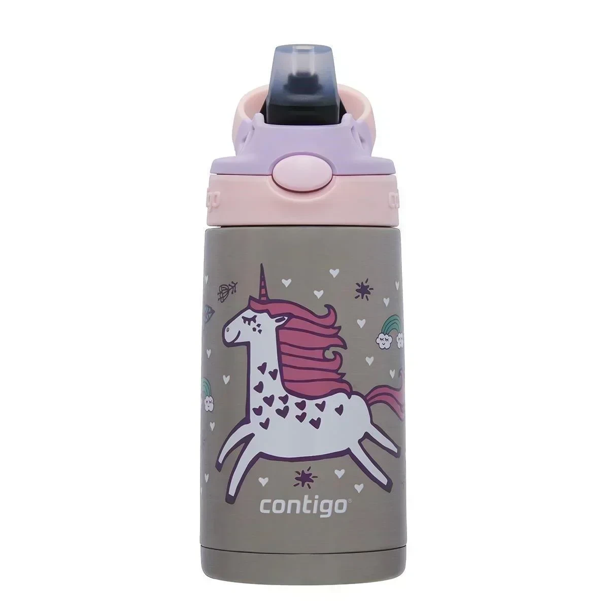 Contigo Gizmo Unicorn Çelik Çocuk Suluğu 380ML Pembe